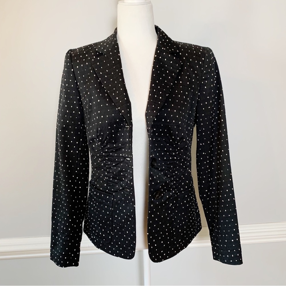 Lafeyette 148 New York Polka Dot Blazer Jacket Sz 2 - Picture 4 of 14
